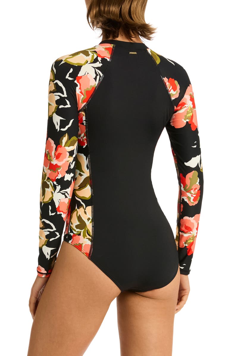 Sea Level Juniper Long Sleeve Multifit One-Piece Swimsuit, Alternate, color,