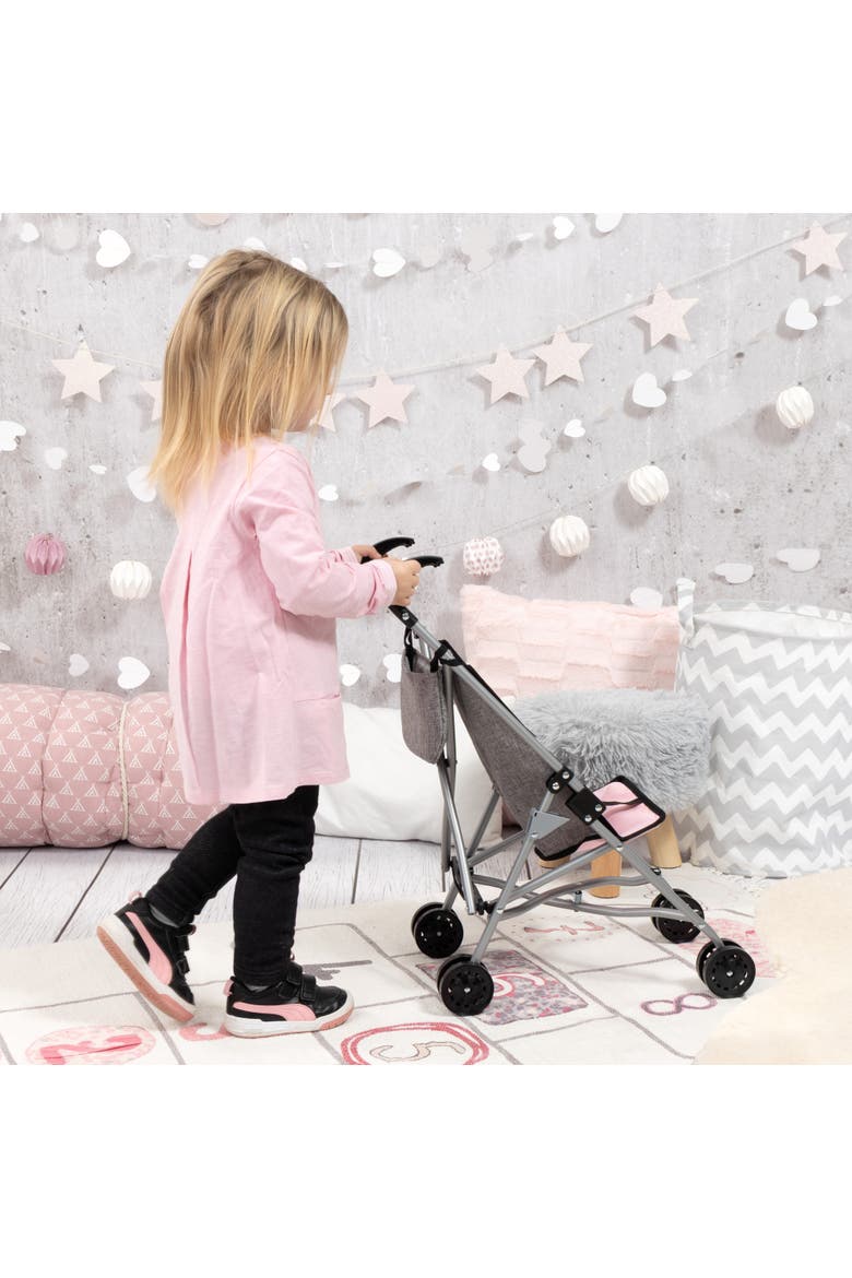 Doll Buggy, Umbrella Push Stroller, Storage, Accessory For Dolls Up To 18 Inches, Toddler 18mo+, Alternate, color, Multicolored