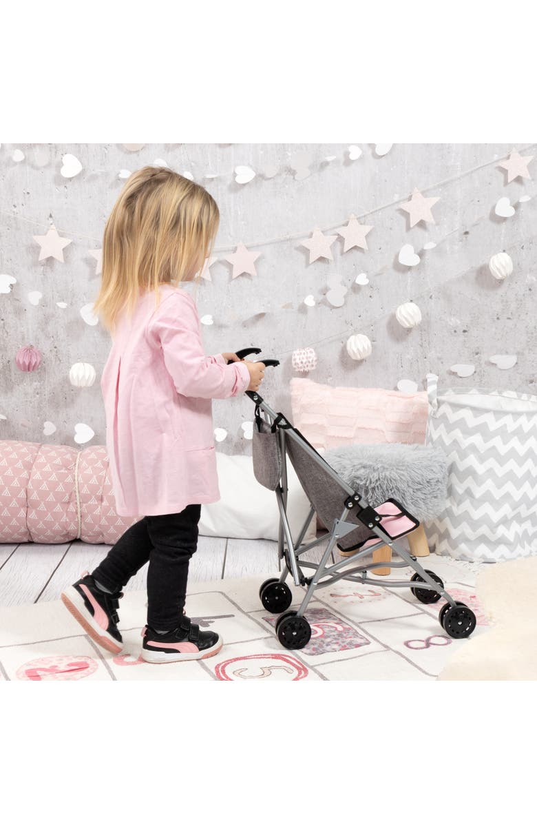 Bayer Design Doll Buggy, Umbrella Push Stroller, Storage, Accessory For Dolls Up To 18 Inches, Toddler 18mo+, Alternate, color, Multicolored