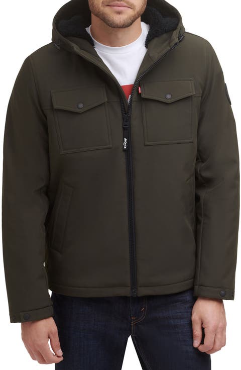 Soft Shell Faux Shearling Lined Jacket