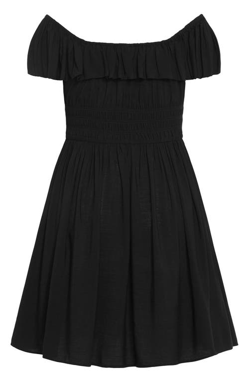 City Chic Tahitian Ruffle Off The Shoulder Minidress