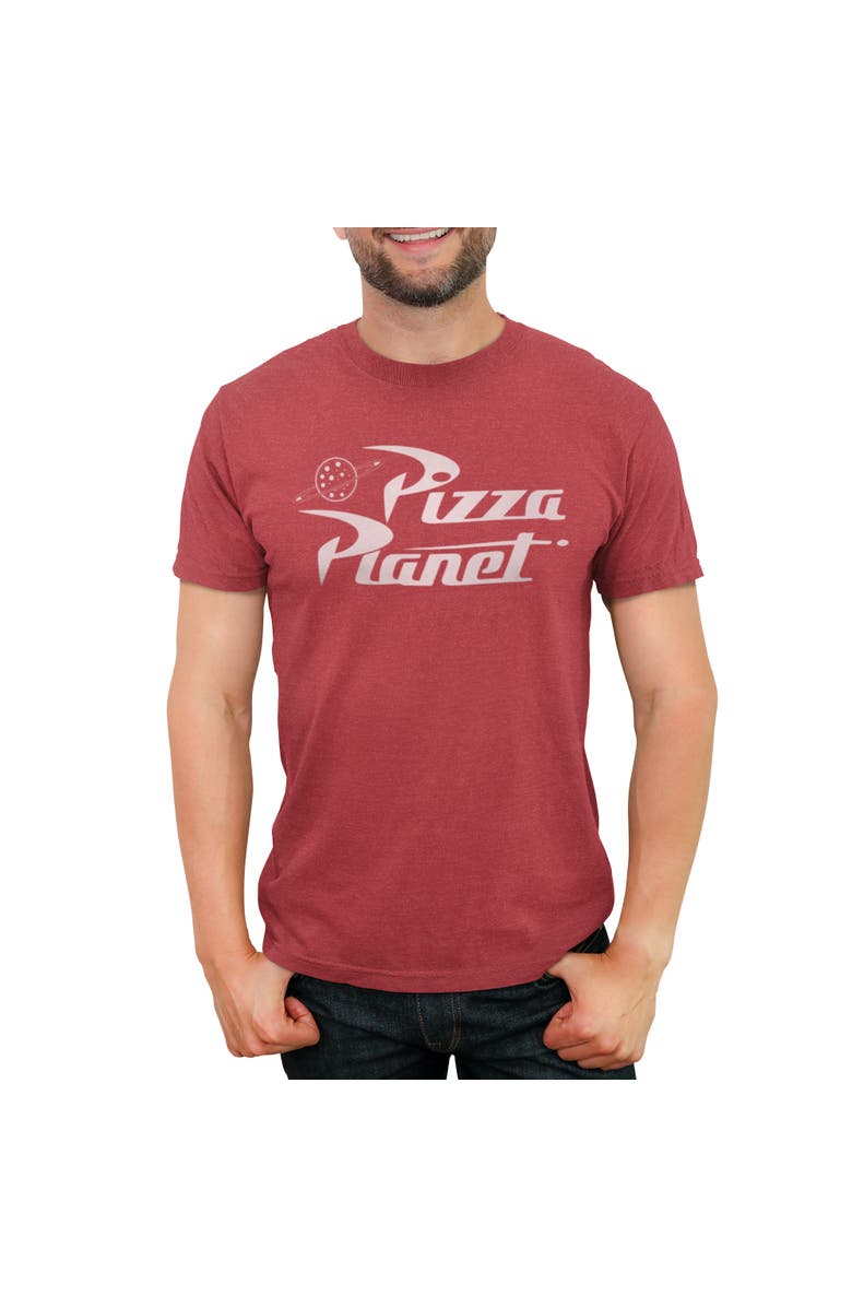 Toy Story Men's Toy Story Pizza Planet Logo Graphic T-Shirt, Main, color, Red Heather