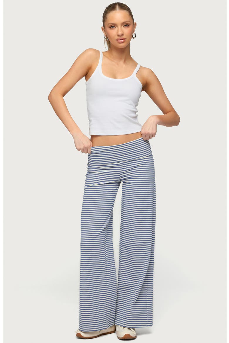 Lilah Stripe Wide Leg Pants, Alternate, color, BLUE-AND-WHITE