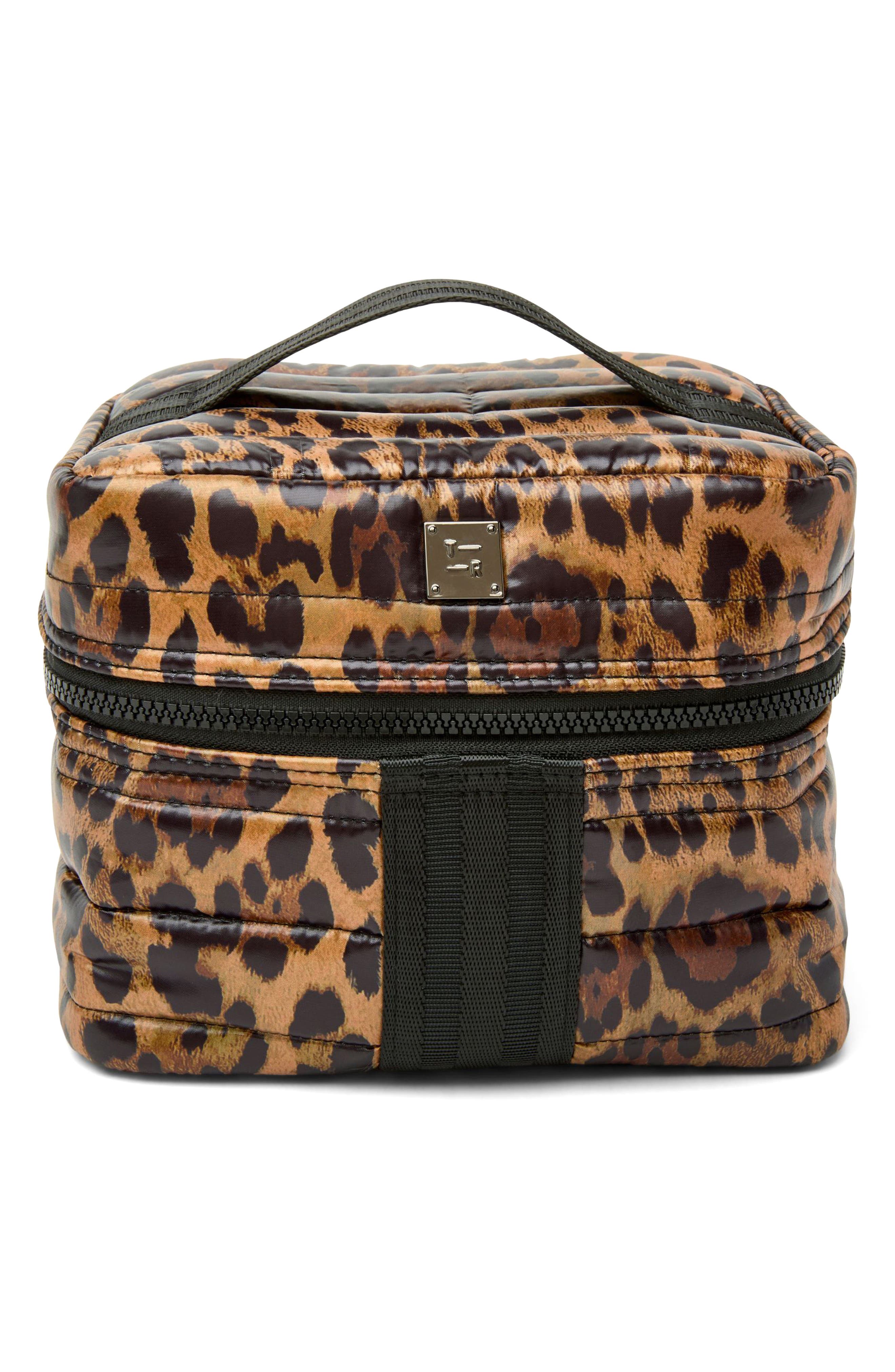 Glamour Girl 4-Pack Travel Pouches, Alternate, color, PEARL LEOPARD BLACK LIPSTICK