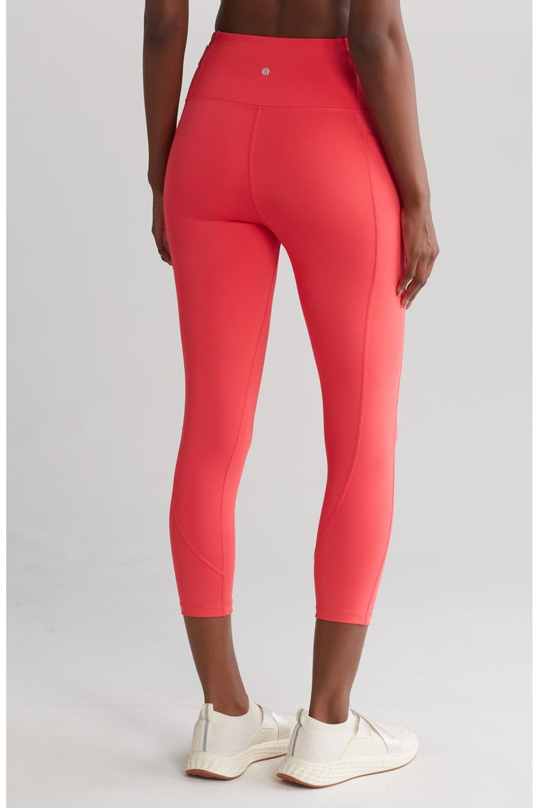 Stash Dash Capri Leggings, Alternate, color, MELON DELIGHT