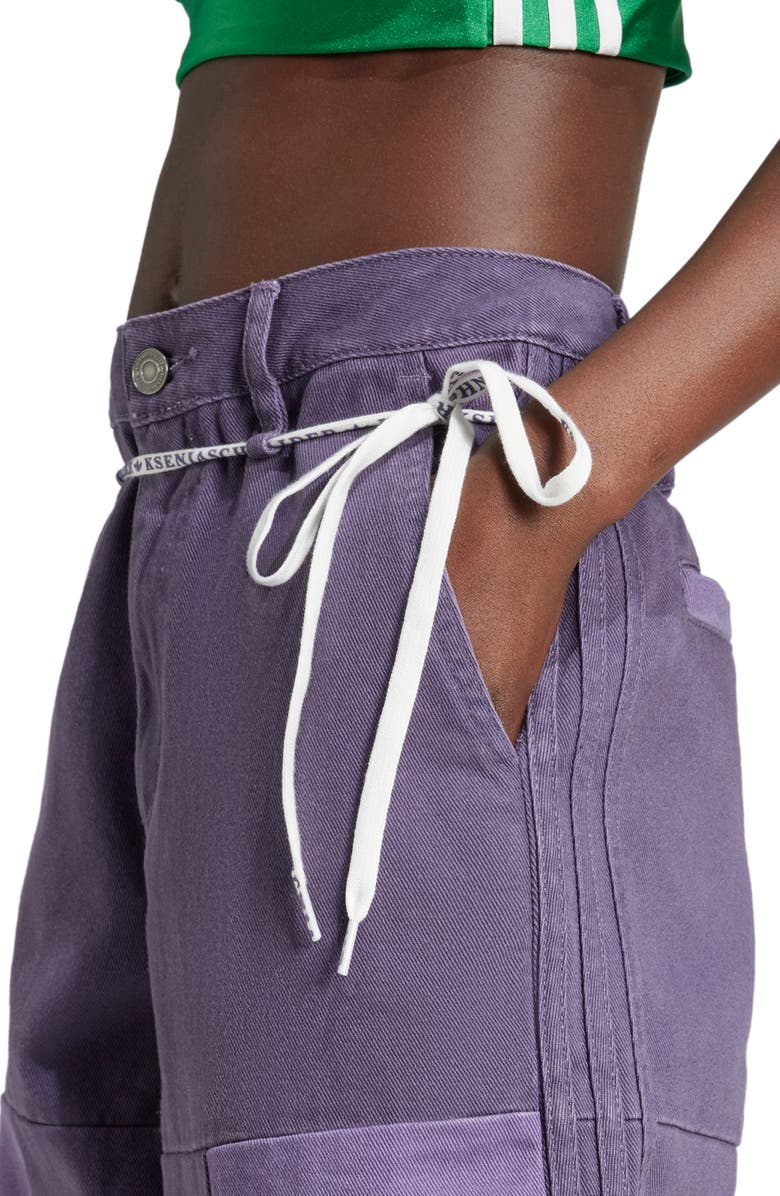 adidas x KSENIASCHNAIDER Patchwork Straight Leg Jeans, Alternate, color, 