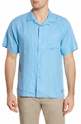 Tommy Bahama Sea Glass Short Sleeve Button-Up Linen Camp Shirt