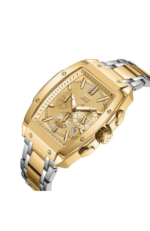 Jbw Men's Echelon Diamond Gold-plated Stainless-steel Watch In 18k Gold/silver