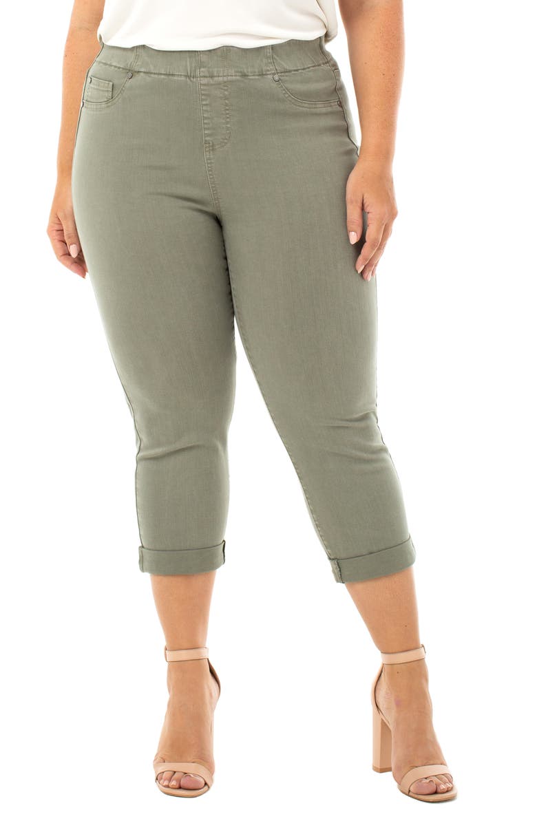 Liverpool Chloe Pull-On High Waist Roll Cuff Crop Skinny Jeans, Main, color,