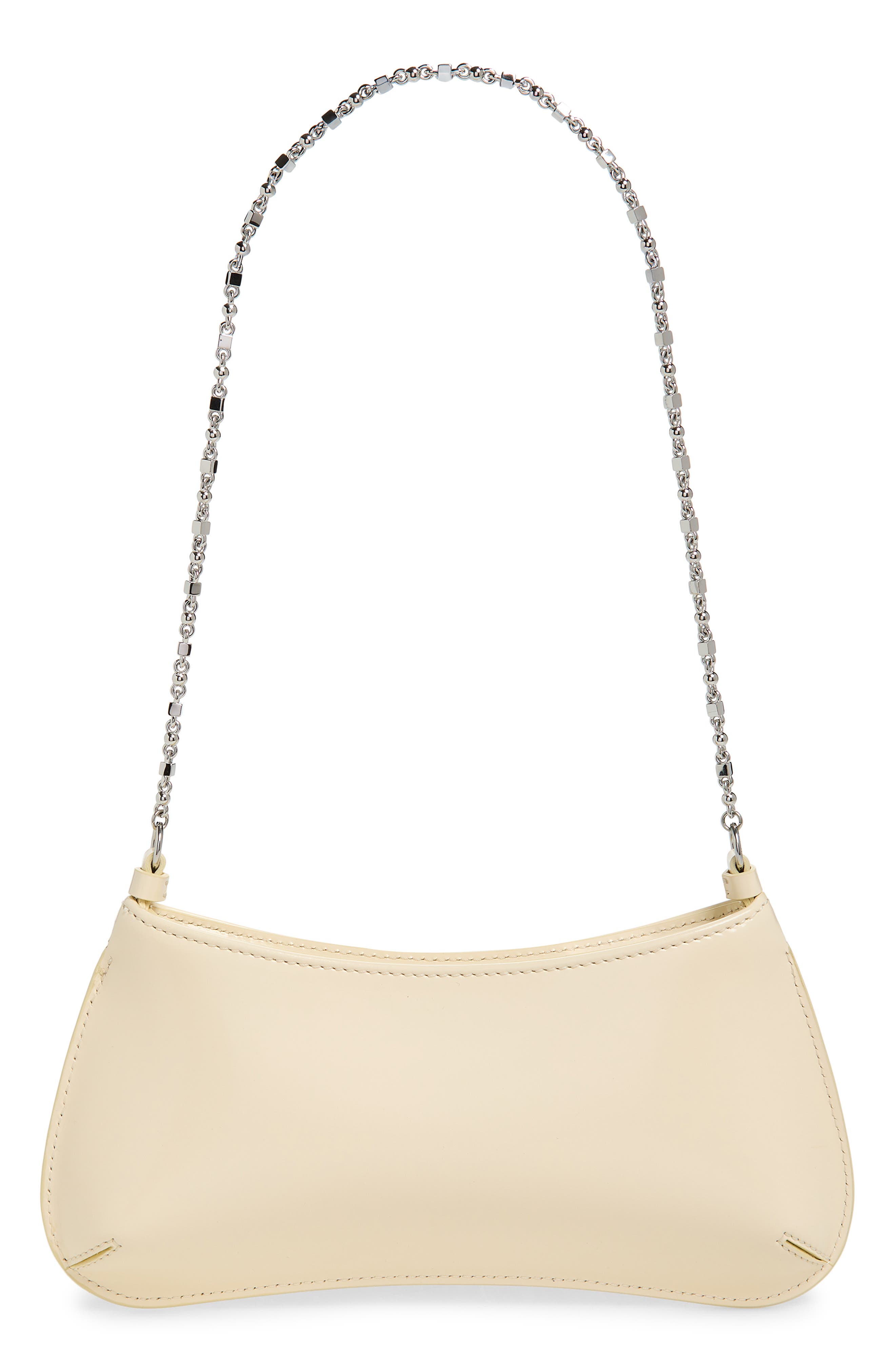 Le Petit Bisou Chaine Patent Shoulder Bag, Alternate, color, LIGHT IVORY 115