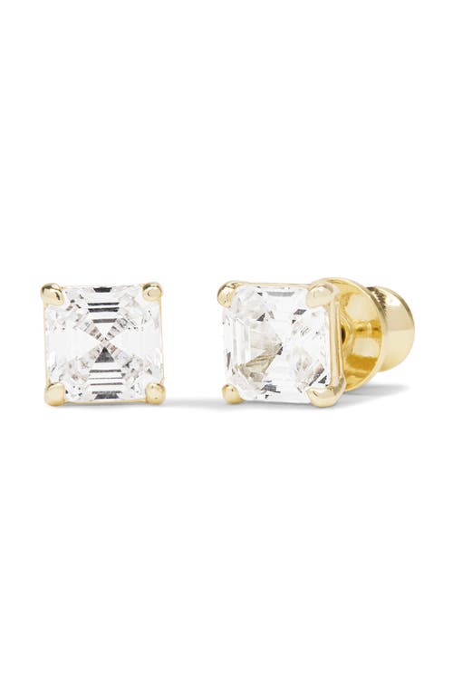 Melinda Maria Queen Cubic Zirconia Stud Earrings In Goldhite