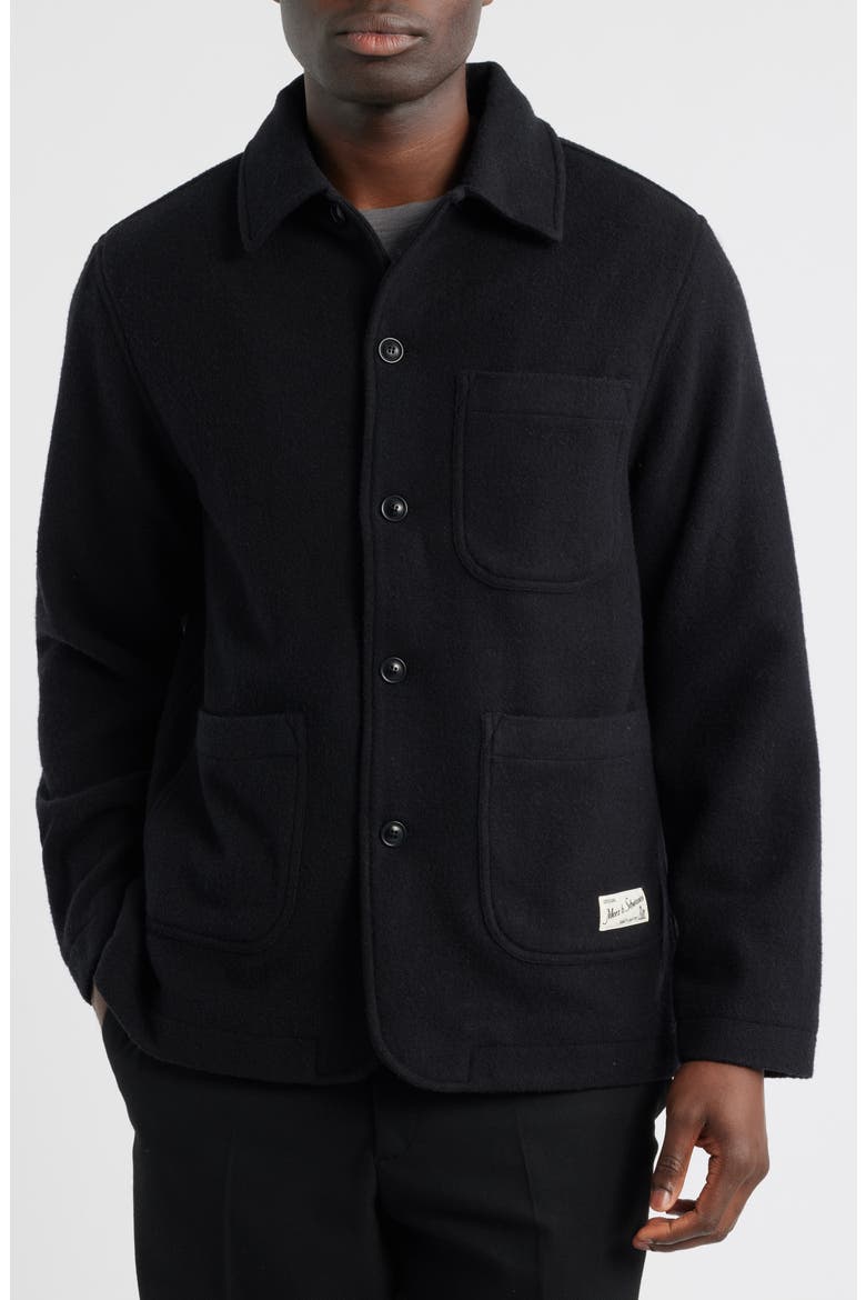 Burel Wool Shirt Jacket, Alternate, color, DEEP BLACK