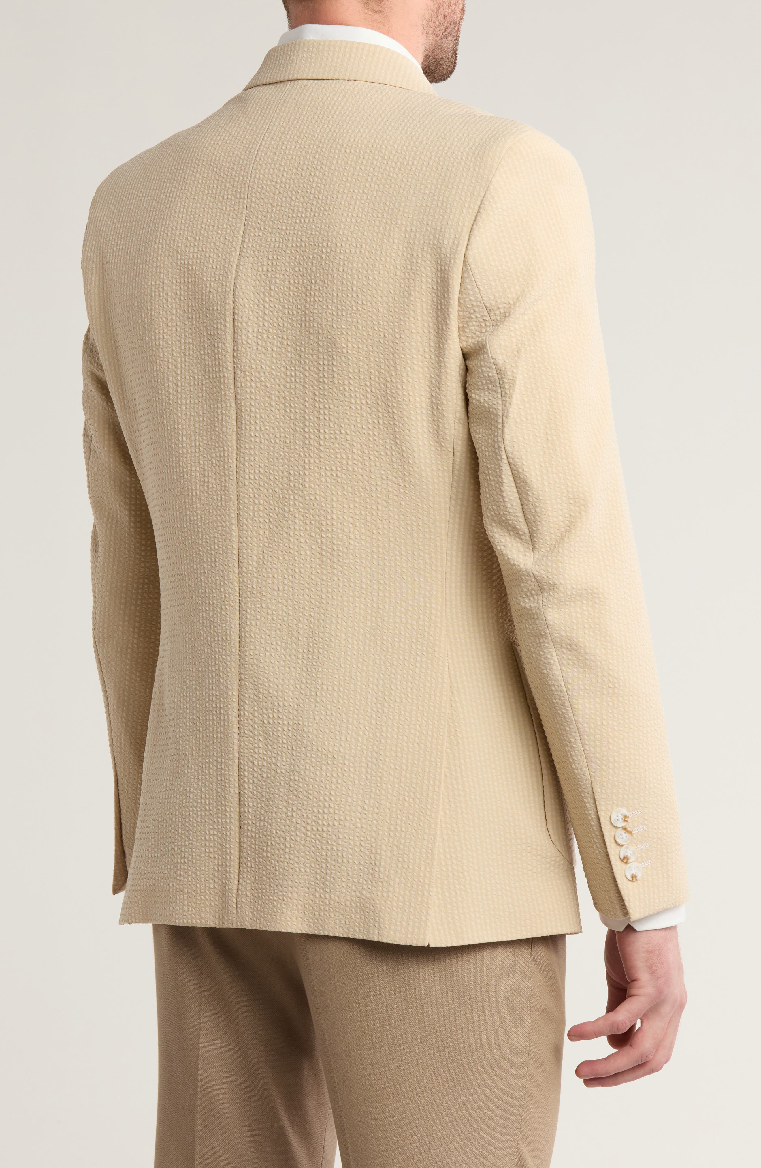 Slim Fit Seersucker Blazer - image 4