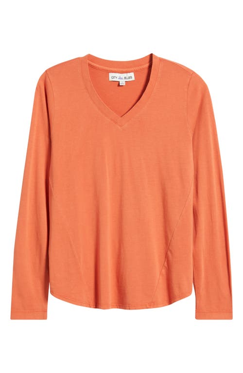 City Blues Beth Long Sleeve T-shirt In Orange