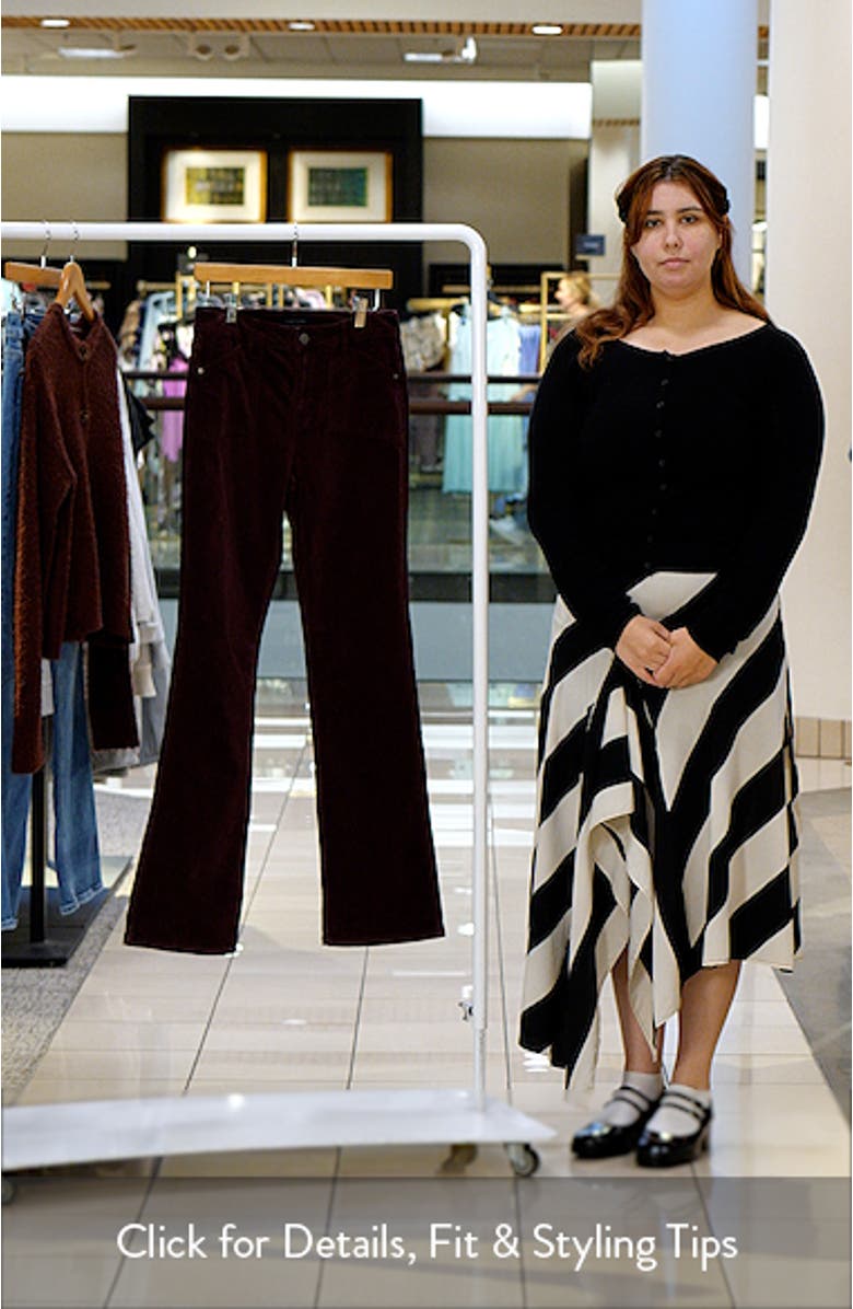 High Waist Bootcut Velveteen Pants, sales video thumbnail