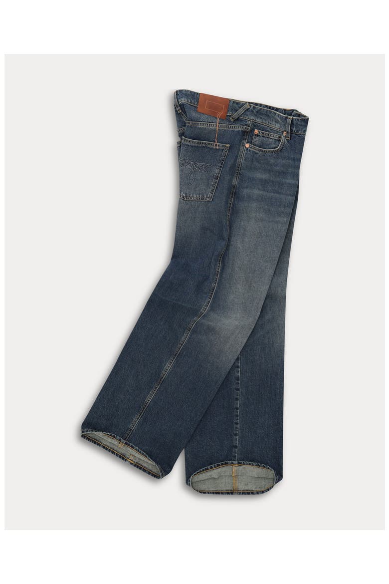 Jaron Denim Low Wide Leg Pants, Alternate, color, Stone Wash