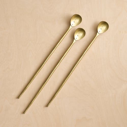 The Collective Home Forge Brass Tasting Spoons