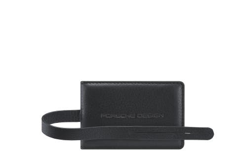 Porsche Design Leather Name Tag In Black