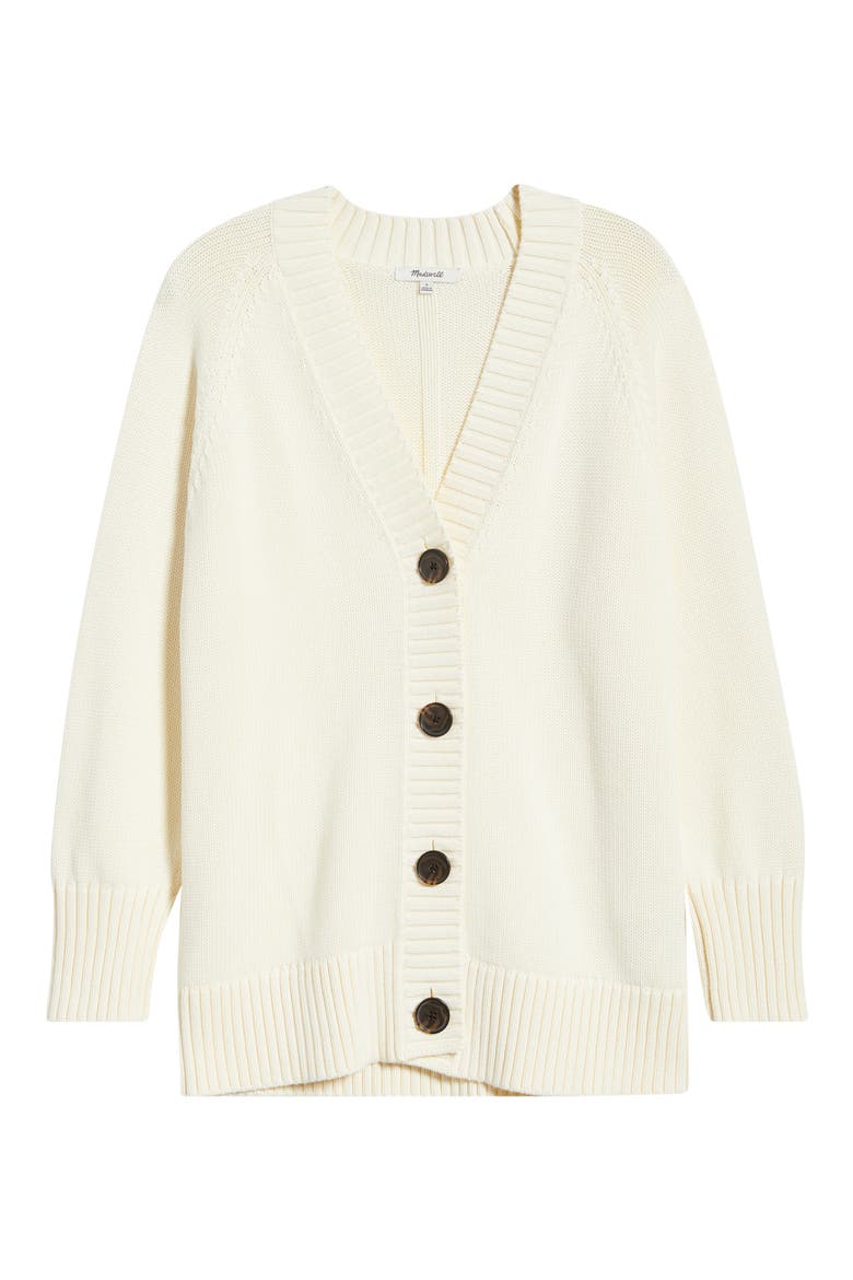 Oversized Cotton Cardigan, Alternate, color, VINTAGE IVORY