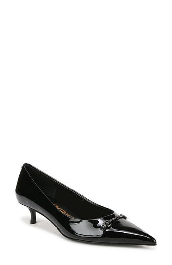 Sam Edelman Kaya Pointed Toe Kitten Heel Pump In Black