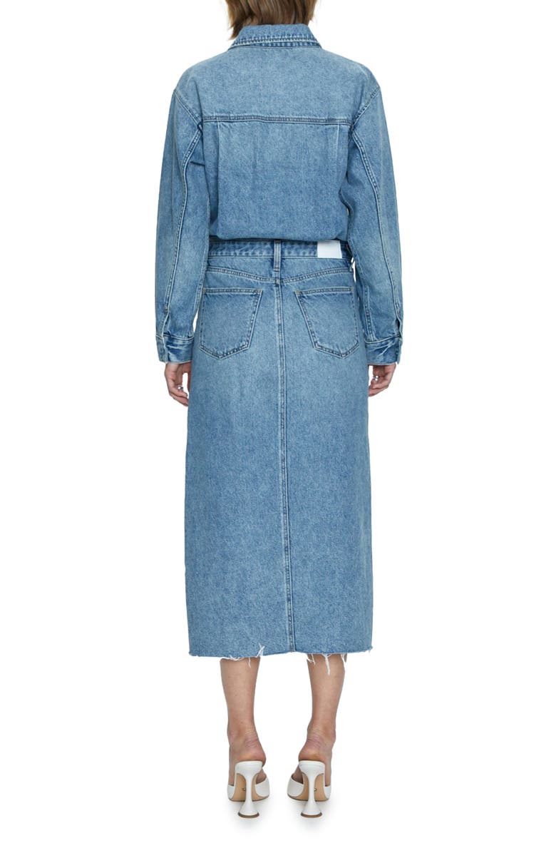 Pistola Amira Long Sleeve Denim Midi Dress, Alternate, color,