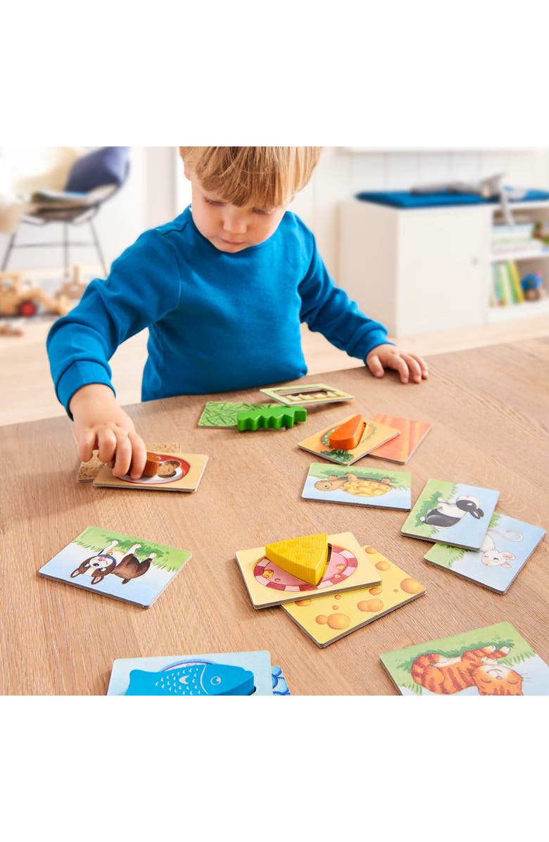 HABA My Very First Games A Memory & Matching Game for Toddlers Ages 2+, Nibble Nibble Munch Crunch, Preschool Learning Activities, Made in Germany, Alternate, color, Yellow Multi