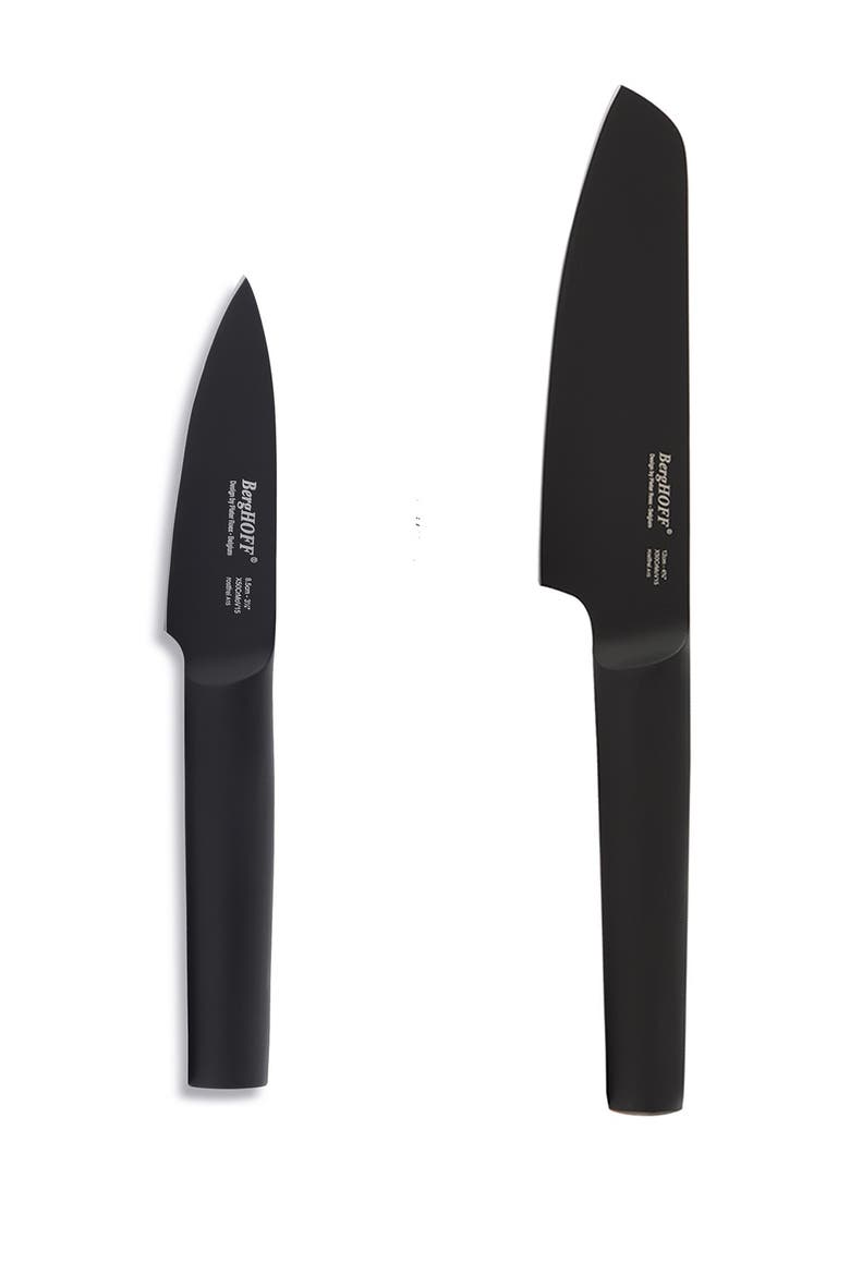 Vegetable & Paring Knife 2-Piece Set, Main, color, BLACK