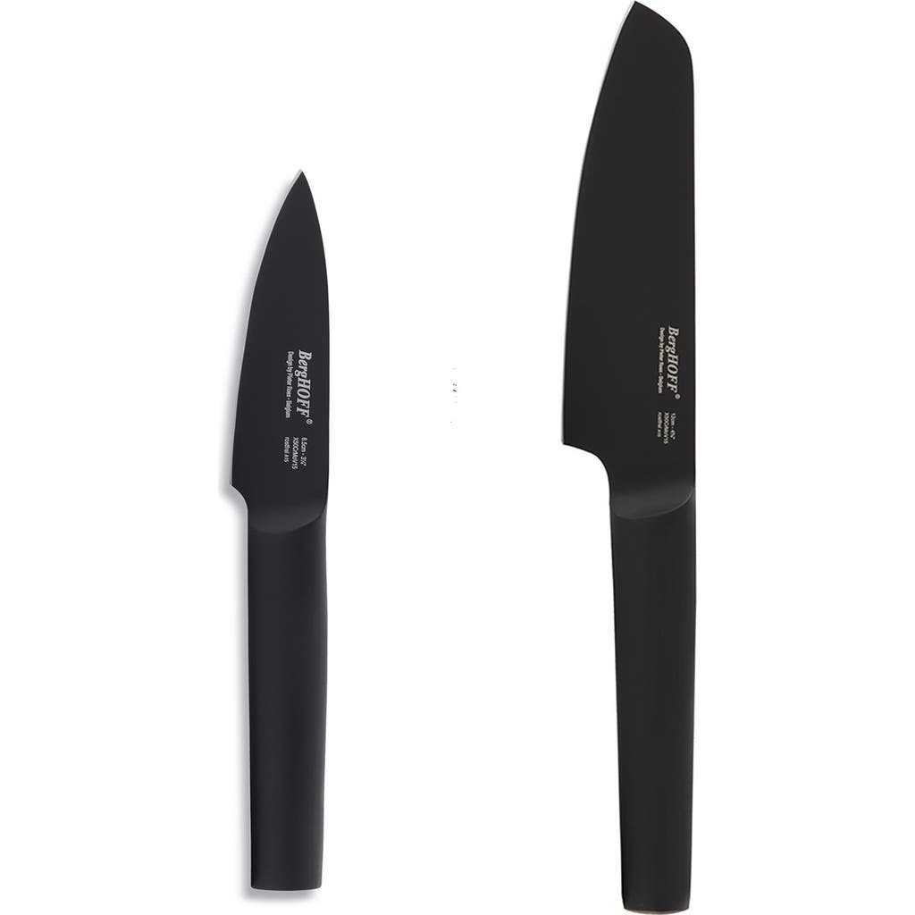 Berghoff Vegetable & Paring Knife 2-piece Set In Black
