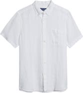vineyard vines Surfside Solid Short Sleeve Linen Button-Down Shirt