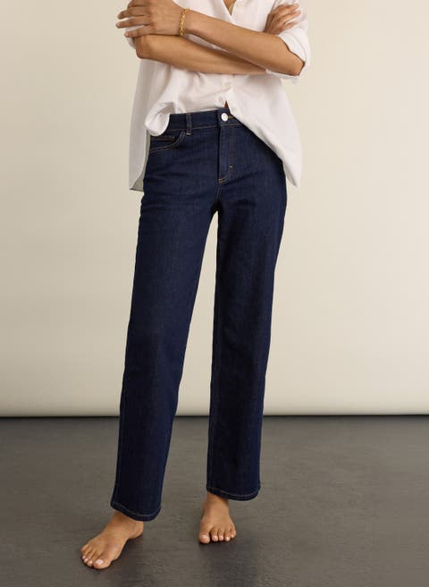 Kim Straight Leg Mid Rise Jeans