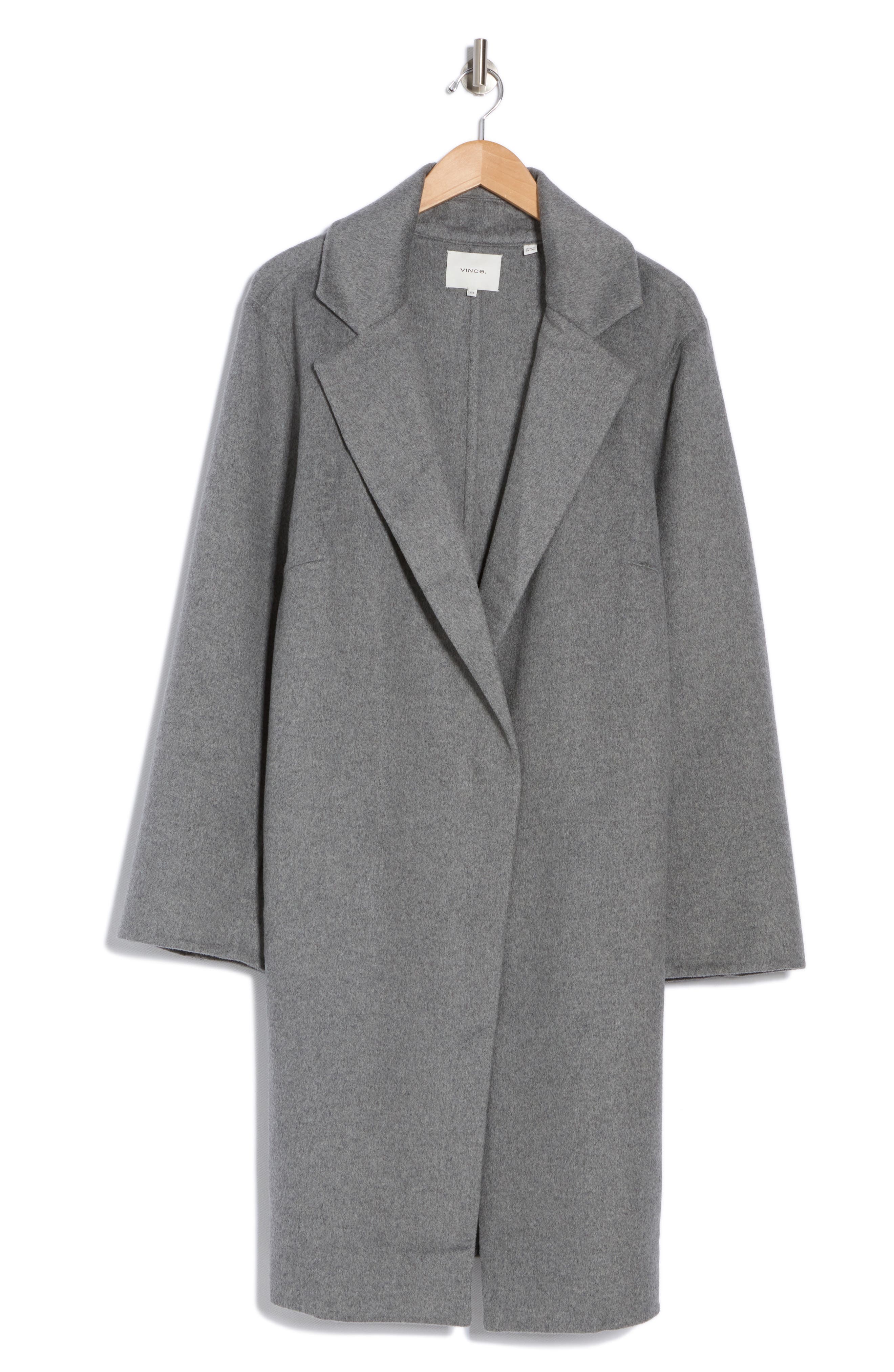 Vince Classic Wool Blend Open Front Coat