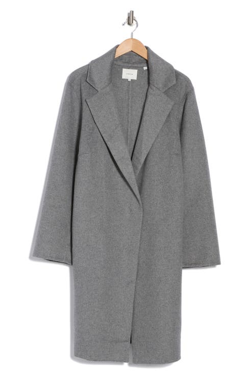 Classic Wool Blend Open Front Coat (Plus)