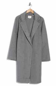 Vince Classic Wool Blend Open Front Coat