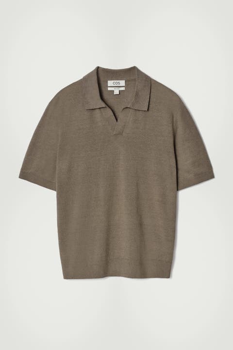 Knitted Linen Polo Shirt