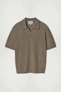 COS Knitted Linen Polo Shirt
