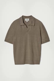 COS Knitted Linen Polo Shirt