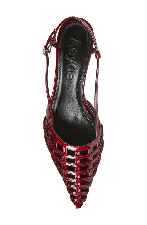 Aeyde Helit Pump In Red Metallic