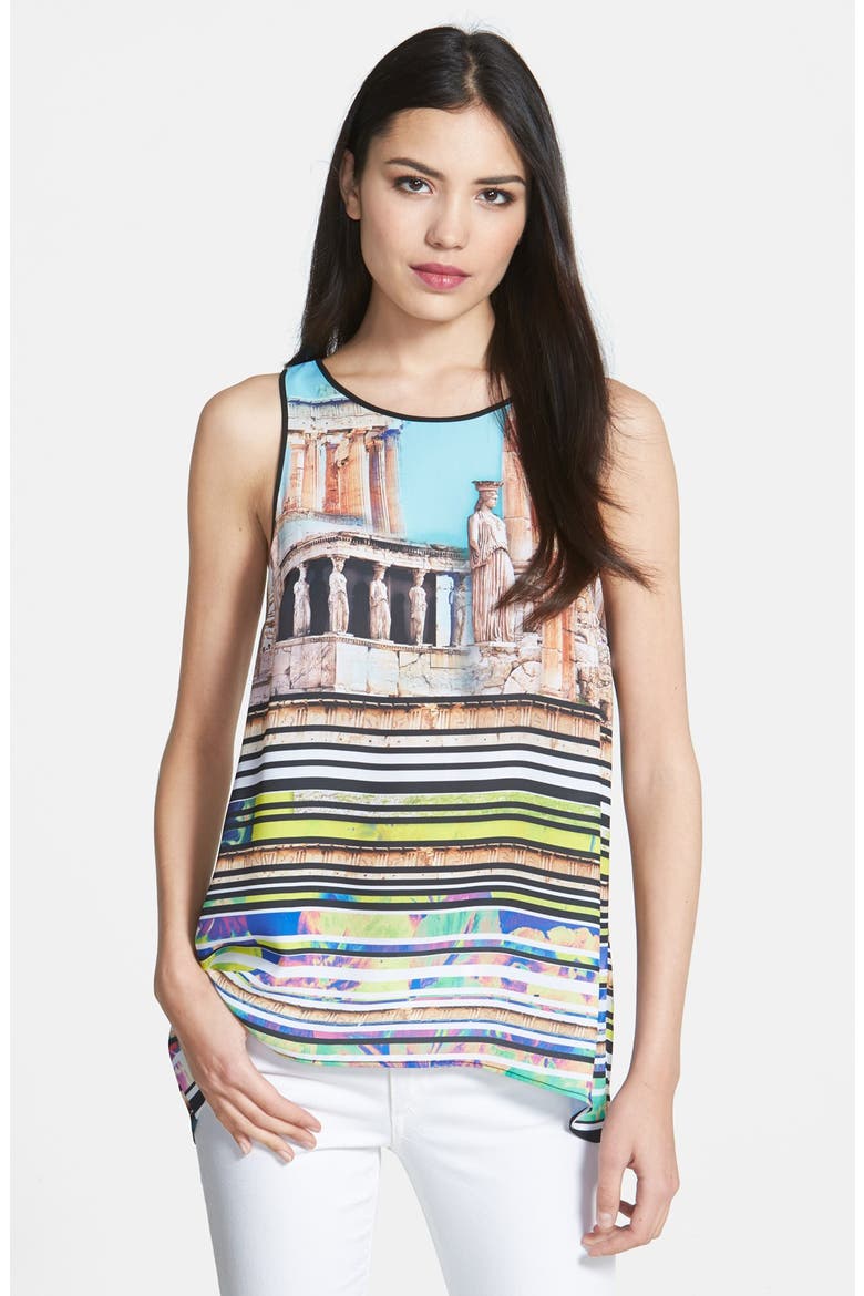 'Acropolis' Garden Print Top, Main, color, MULTI