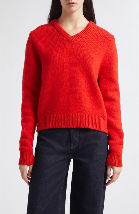 Glenn V-Neck Lambswool Sweater