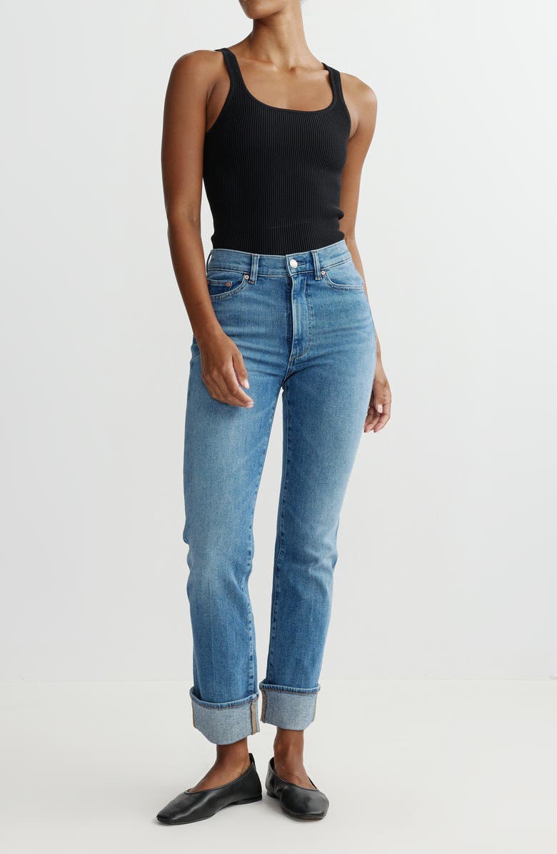 DL1961 Scoop Neck Rib Tank, Alternate, color, Black