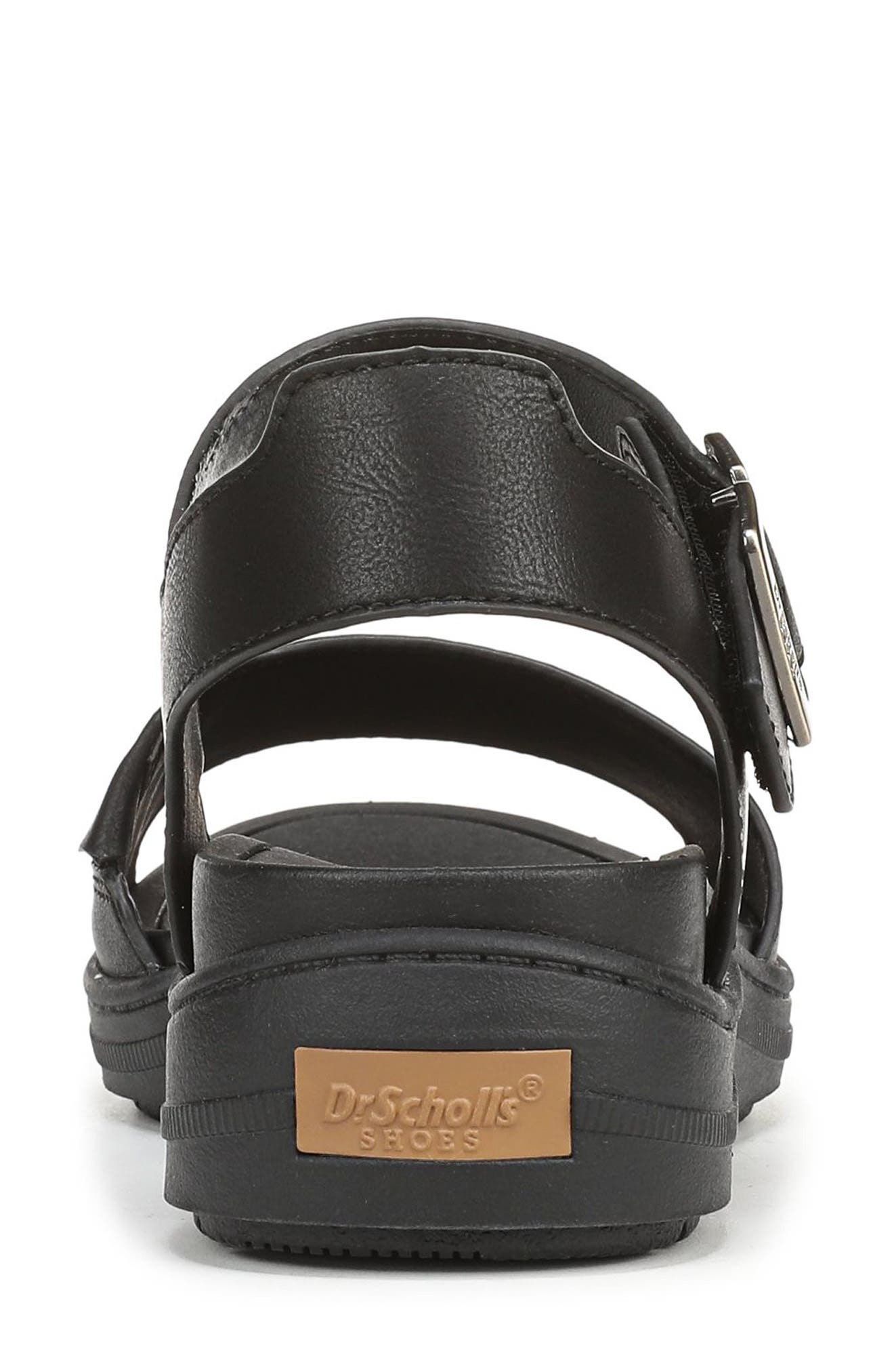 Dr. Scholl's Time Off Sky Ankle Strap Platform Sandal, Alternate, color, Black