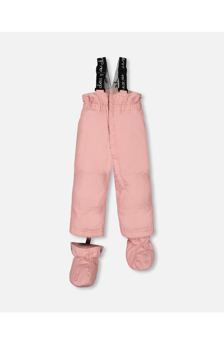 Deux par Deux Baby Girl's Two Piece Baby Snowsuit Silver Pink Printed Woodland Animals, Alternate, color, 