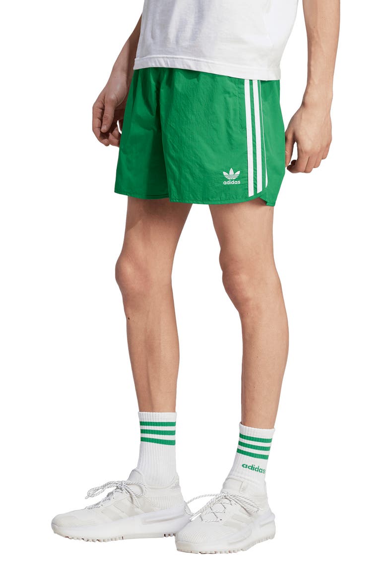 Adicolor Classics Recycled Nylon Sprinter Shorts, Main, color, GREEN