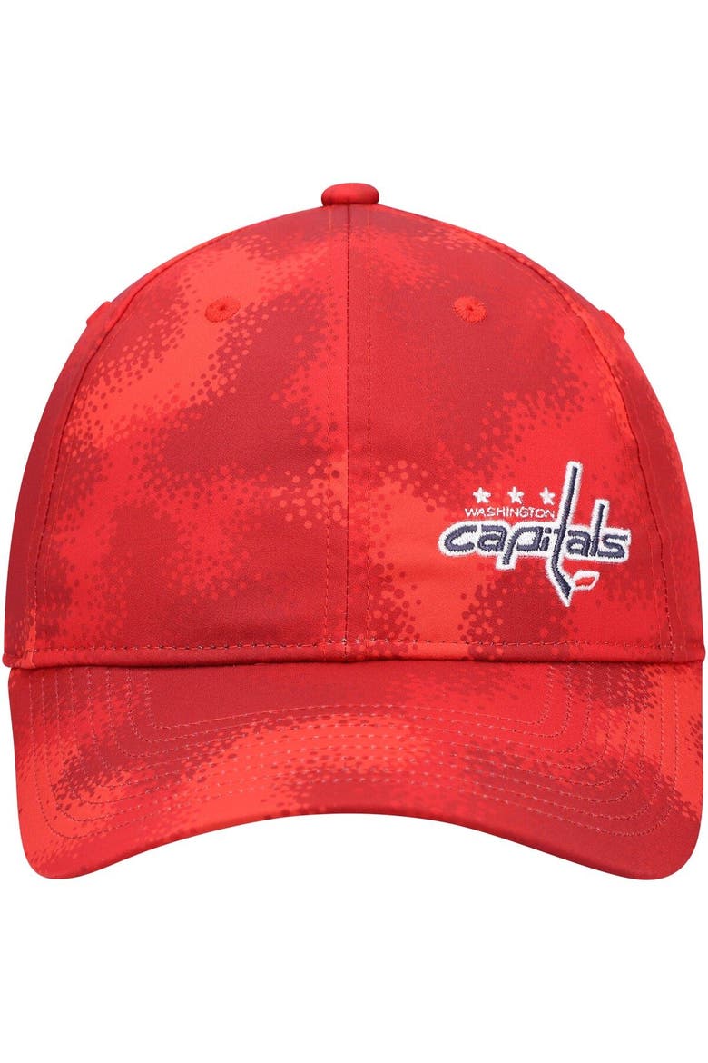 Women's adidas Red Washington Capitals Camo Slouch Adjustable Hat, Alternate, color, Red
