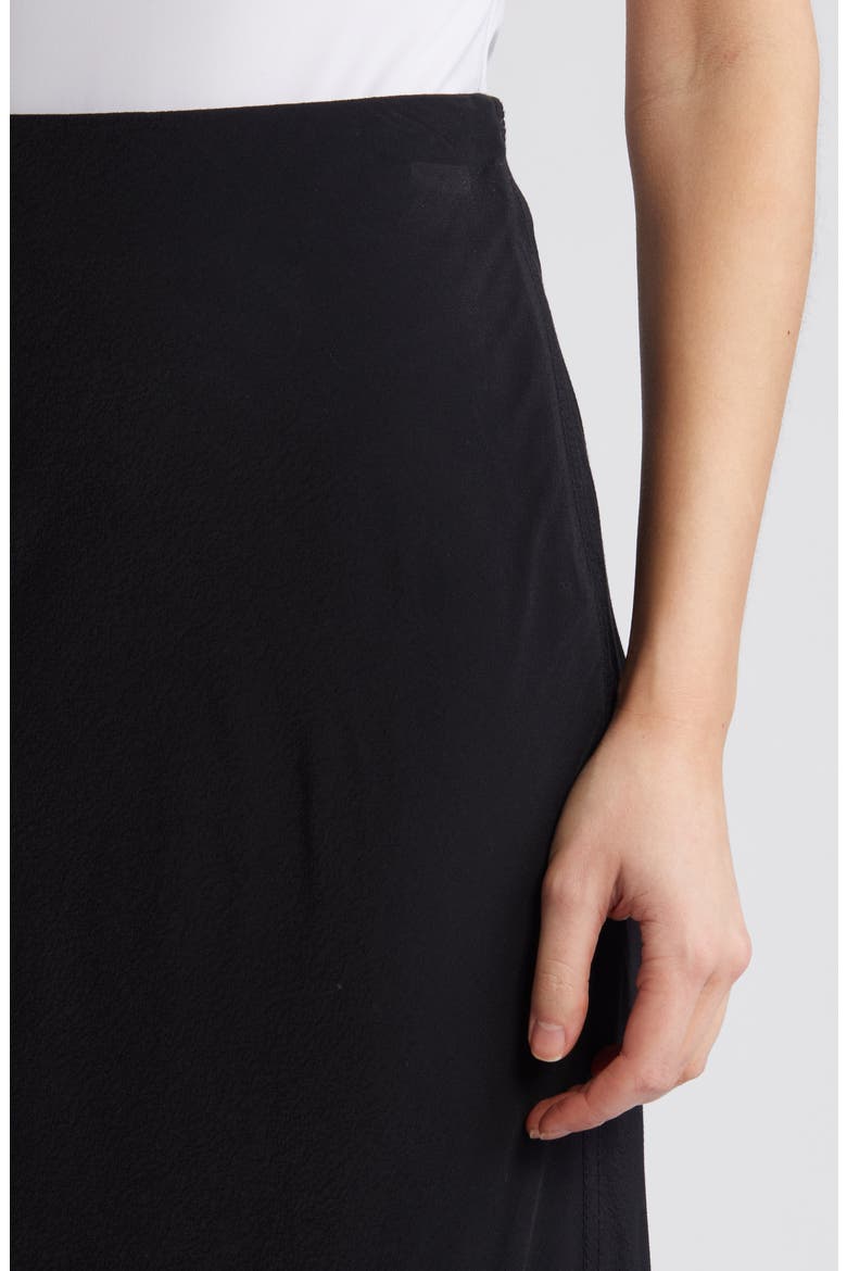 Bias Cut Midi Skirt, Alternate, color, BLACK