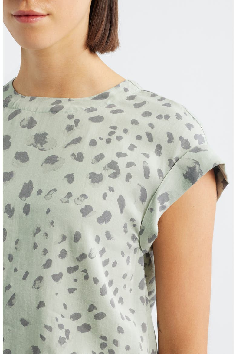 Button Back Short Sleeve Top, Alternate, color, DESERT SAGE