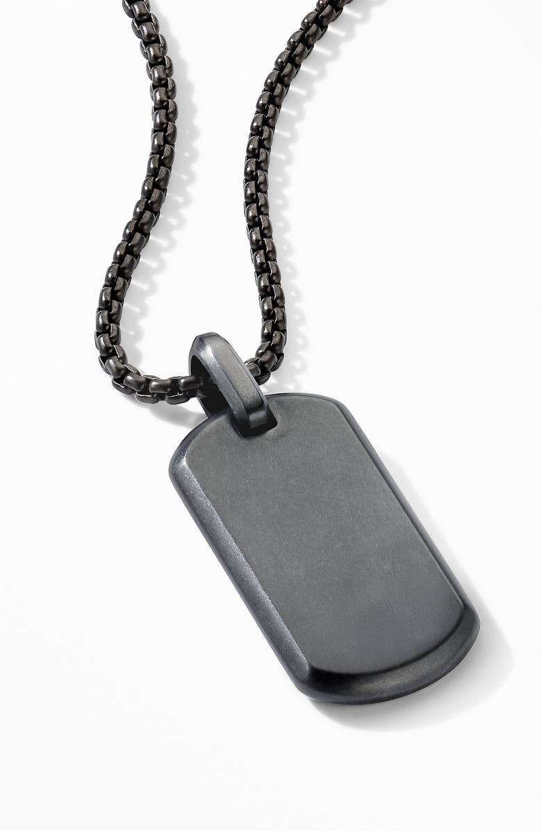 David Yurman Streamline<sup>®</sup> Tag in Black Titanium, Alternate, color, Black Titanium