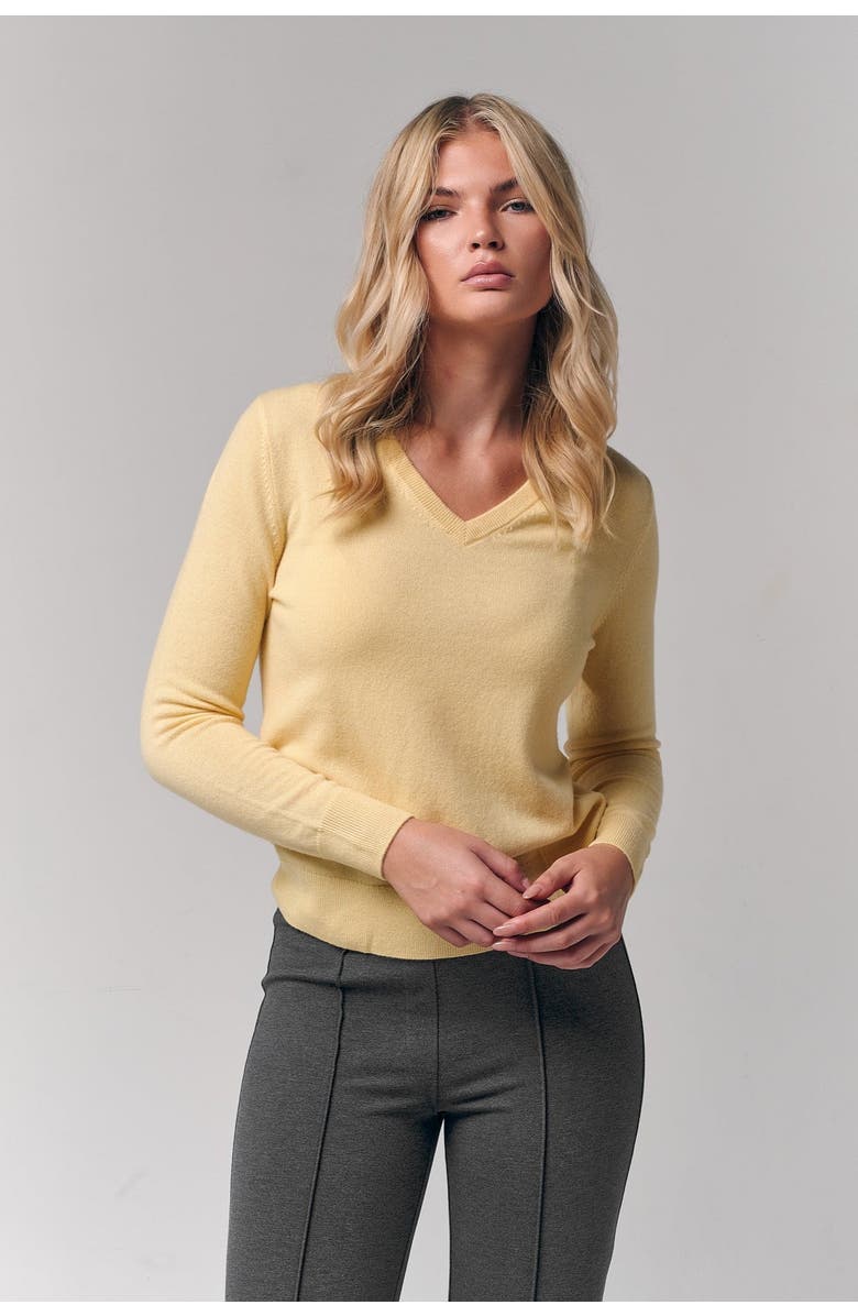 Le Fafo Mongolian Cashmere V-Neck Sweater, Main, color, 
