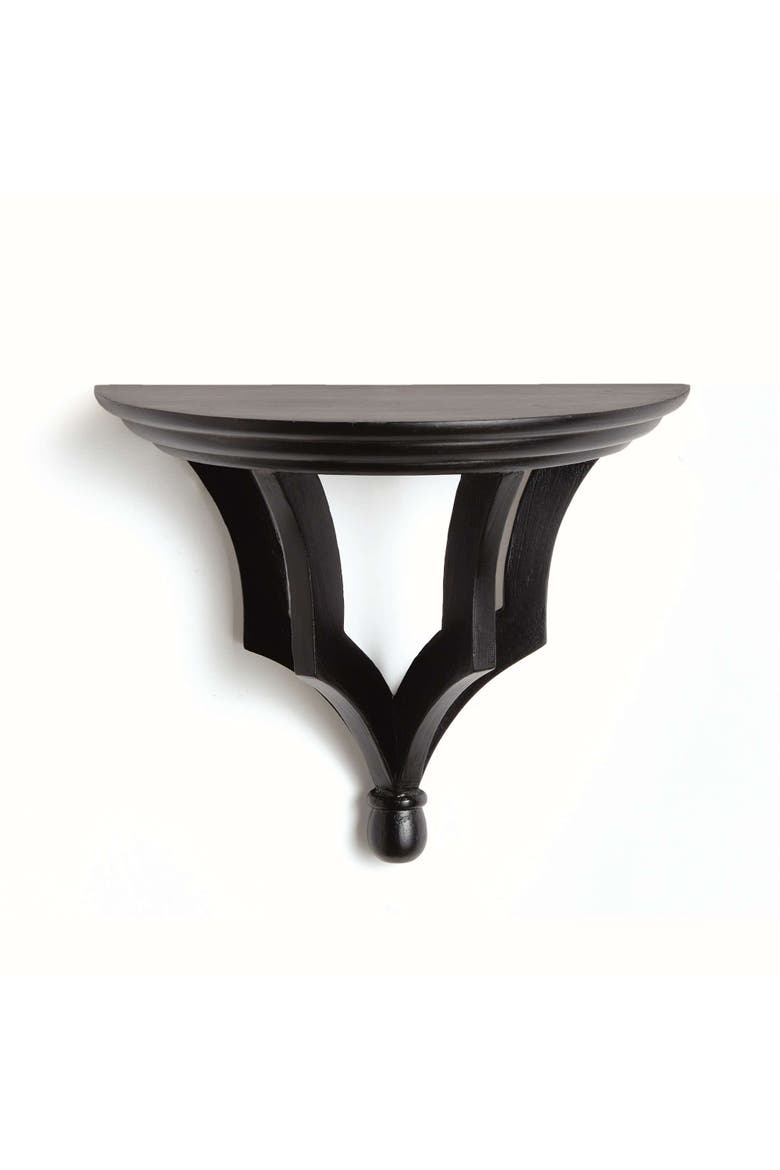 Bennett Antique White Floating Wall Shelf, Main, color, Black
