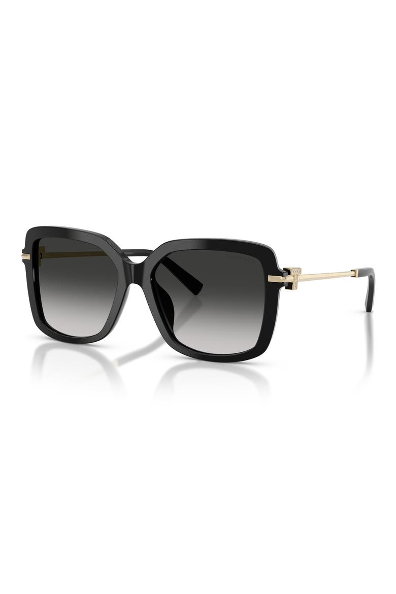 55mm Square Sunglasses, Alternate, color, BLACK / GRAY GRADIENT